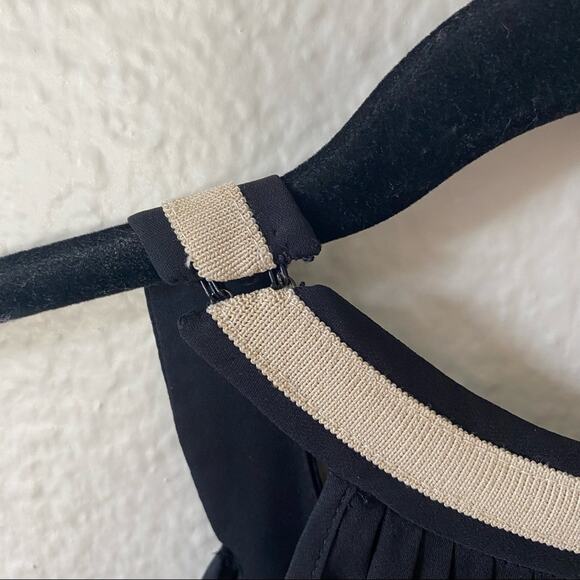 L'AGENCE Silk Black Pleated Halter Dress Size 4 - Picture 4 of 11